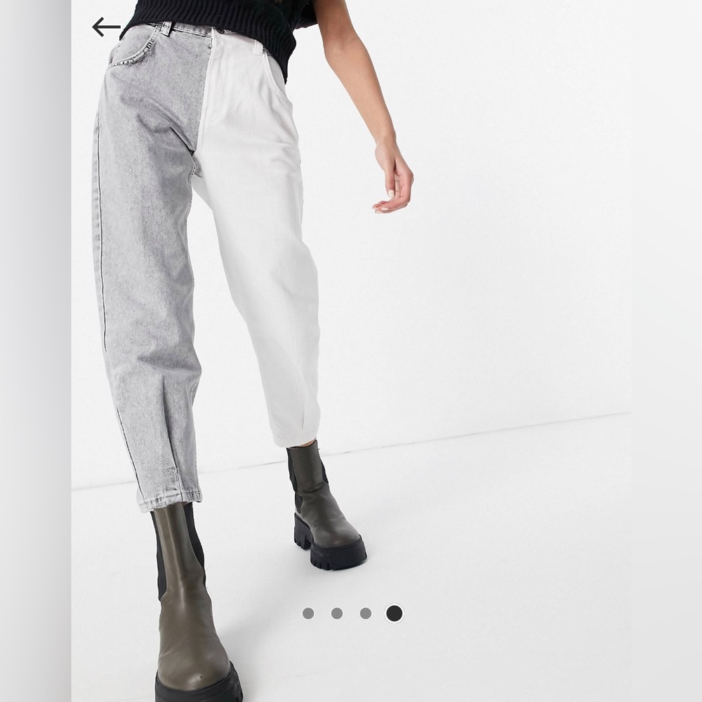 Bershka two toned mom jeans - 6